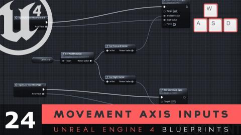 Movement Axis Inputs - #24 Unreal Engine 4 Blueprints Tutorial Series