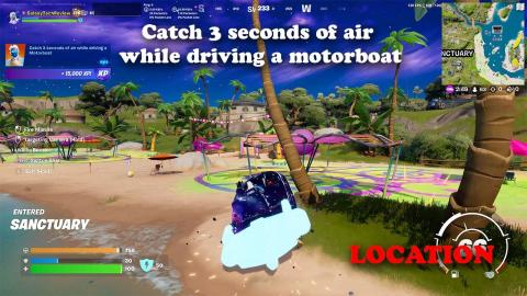 Catch 3 seconds of air while driving a motorboat LOCATION