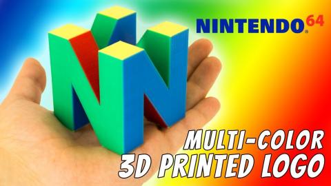 N64 Logo 3D Printed using the Mosaic Palette+ and Robo R2 3D Printer