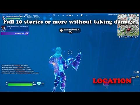 Fall 10 stories or more without taking damage LOCATION