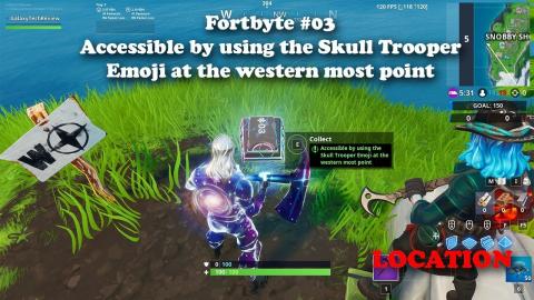 Fortbyte #03 - Accessible by using the Skull Trooper Emoji at the western most point LOCATION
