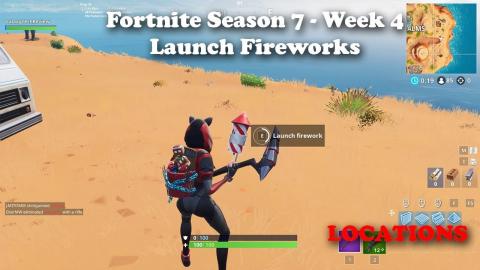 Fortnite Season 7 Week 4 - Launch Fireworks Locations