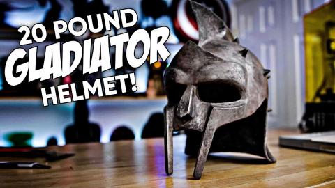 20 Pound Bronzed Gladiator Helmet made from a 3D Print - UNBOXING