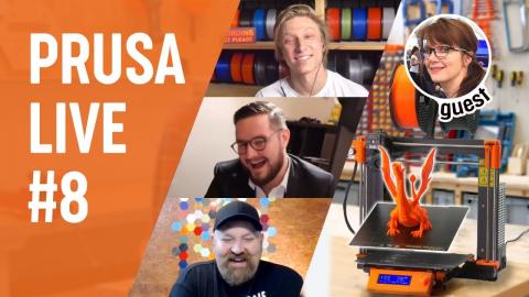 PRUSA LIVE #8 - new CW1&MINI fw, guest Loubie3D (designer spotlight) and Q/A