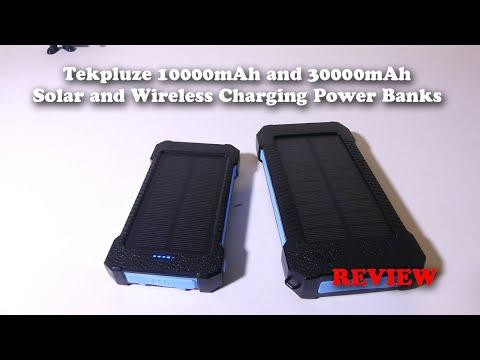 Tekpluze 10000mAh and 30000mAh Solar and Wireless Charging Power Banks REVIEW