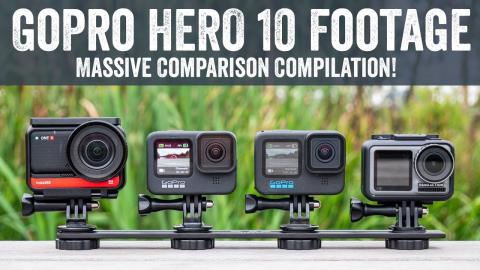 GoPro Hero 10 Massive Footage Comparison // Hero 9, Insta360 One R, DJI OSMO Action