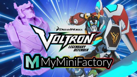 Voltron Legendary Defender 3D Printable Statue - MyMiniFactory Collaboration